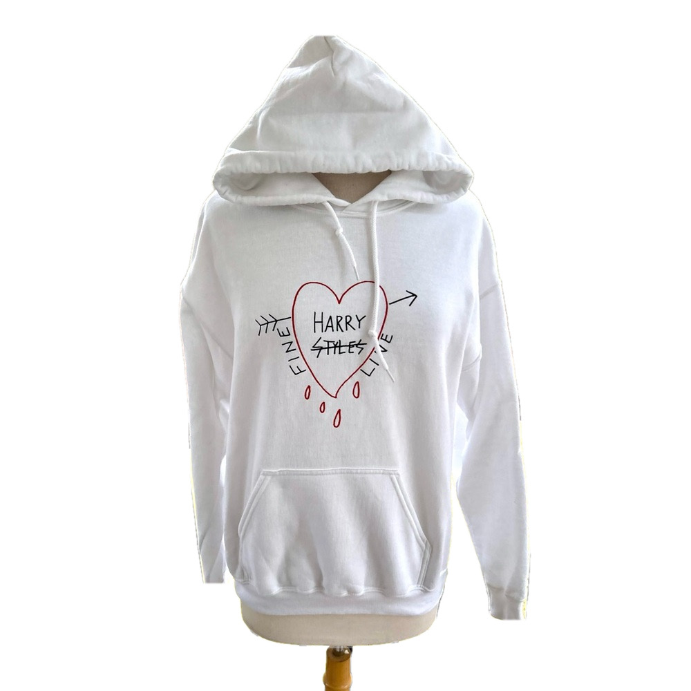 Harry Styles Fine Line Album Sweatshirt Hoodie White Size Medium One Direction
